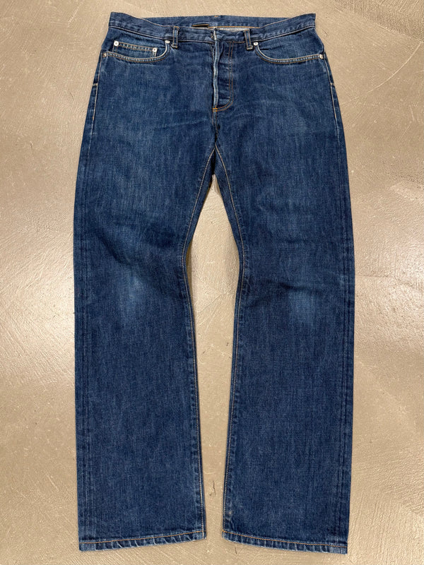 2000s Dior by Hedi Slimane classic raw denim jeans
