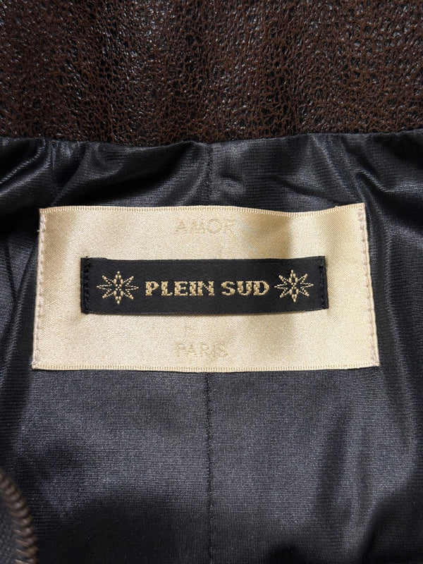 2000s Plein Sud distressed leather jacket