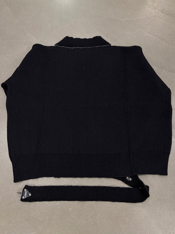 S/S2018 Raf Simons oversized fireman buckle v-neck sweater