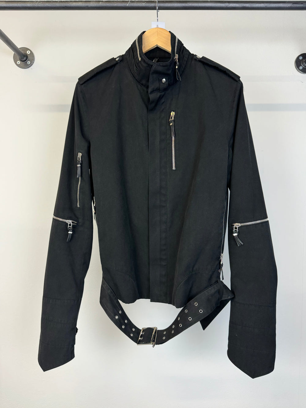 SS2003 Dior “Follow Me” moto biker zipper jacket
