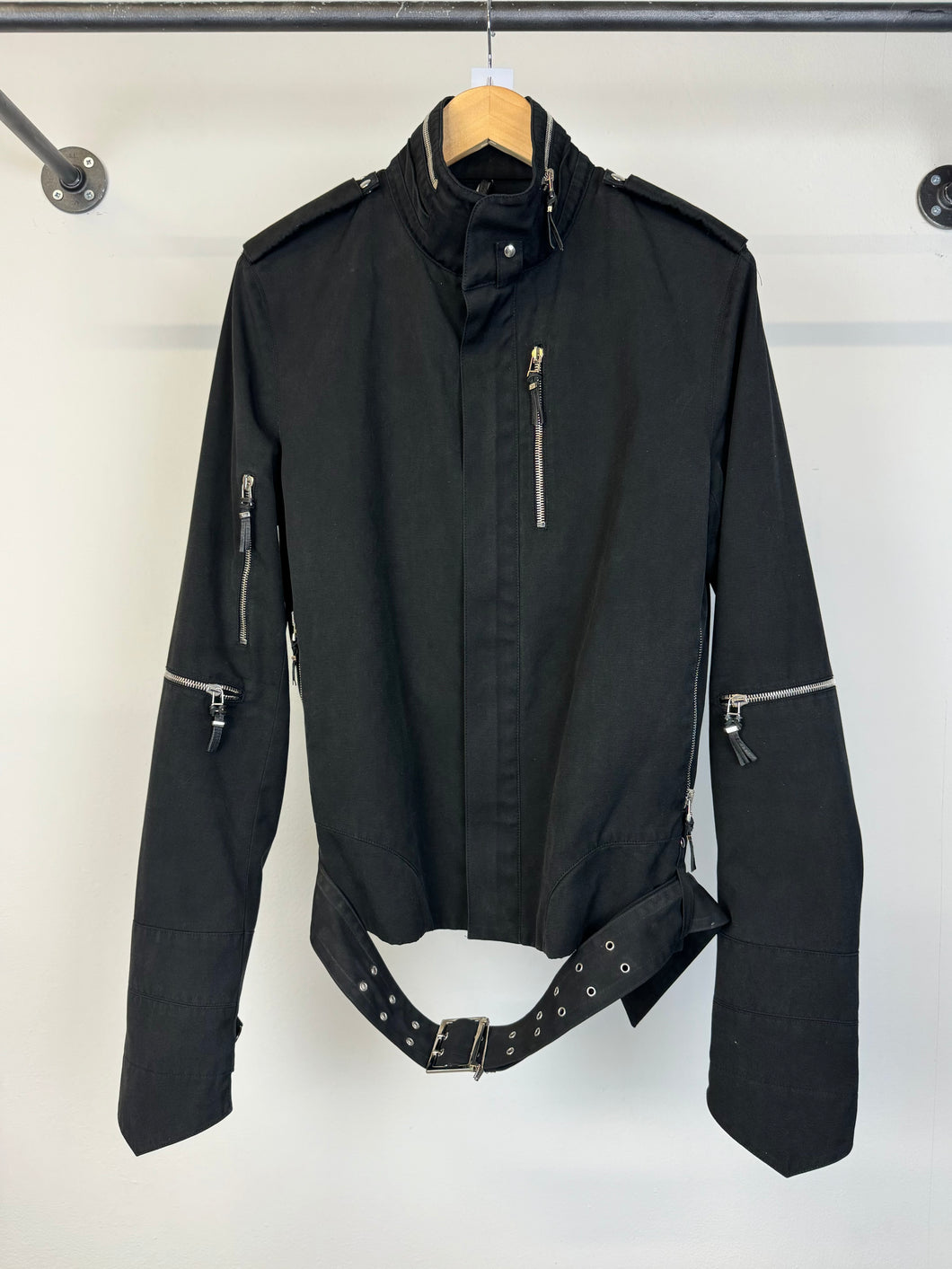 SS2003 Dior “Follow Me” moto biker zipper jacket