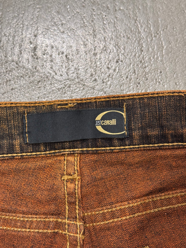 2000s Cavalli faded bronze jeans