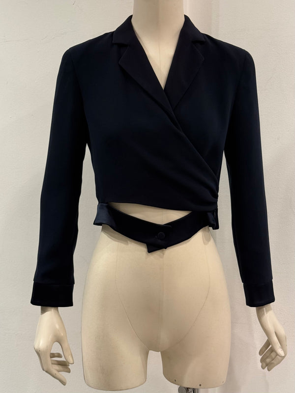 1990s Giorgio Armani cropped wrap blazer