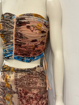 2000s Plein Sud mesh set top & skirt