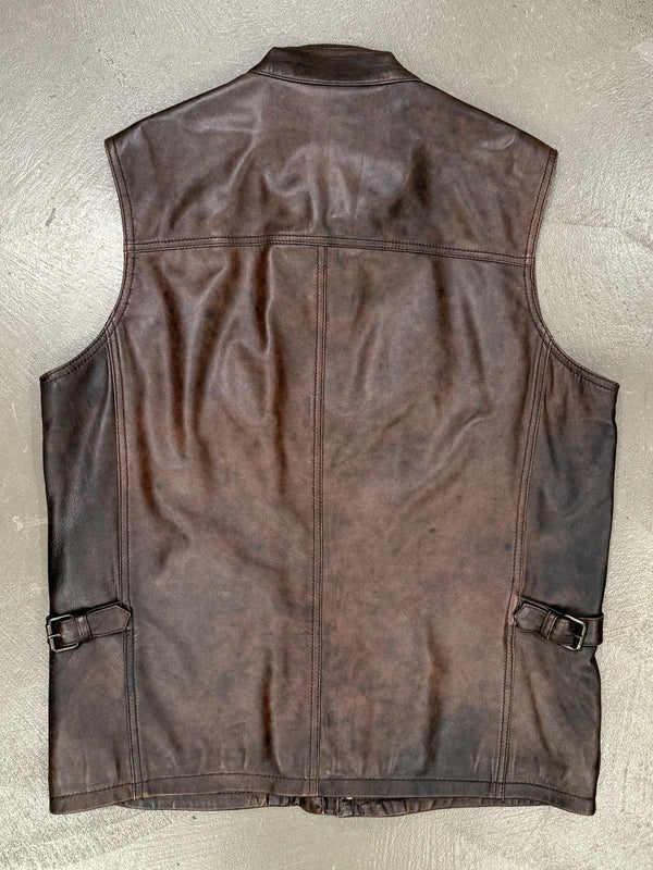 2000s Dolce & Gabbana military cargo leather vest