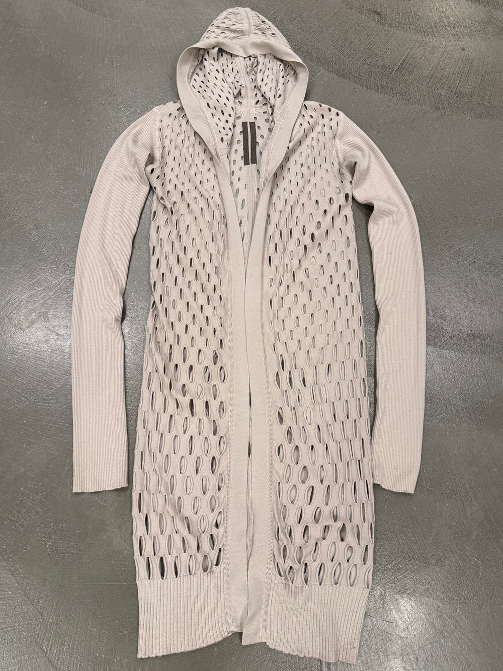 S/S2008 Rick Owens “Creatch” holed long cardigan