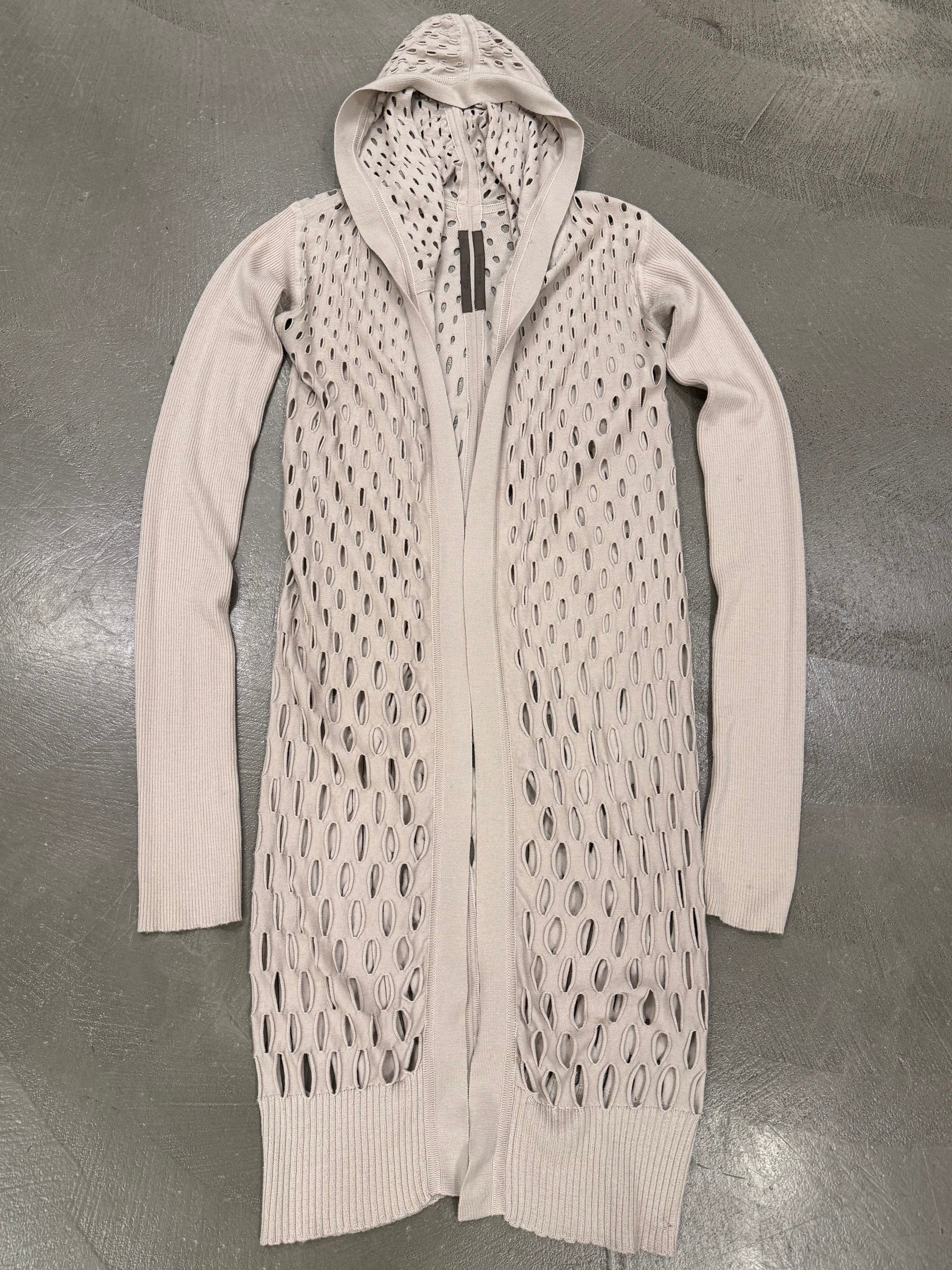 S/S2008 Rick Owens “Creatch” holed long cardigan – elevated S/S2008 Rick Owens “Creatch” holed long cardigan – elevated