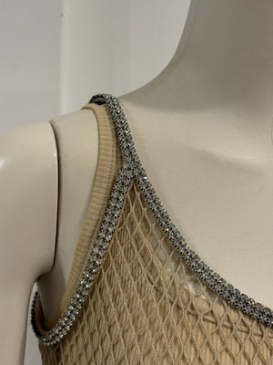 S/S2002 Dolce & Gabbana J-Lo fishnet Swarovski top set