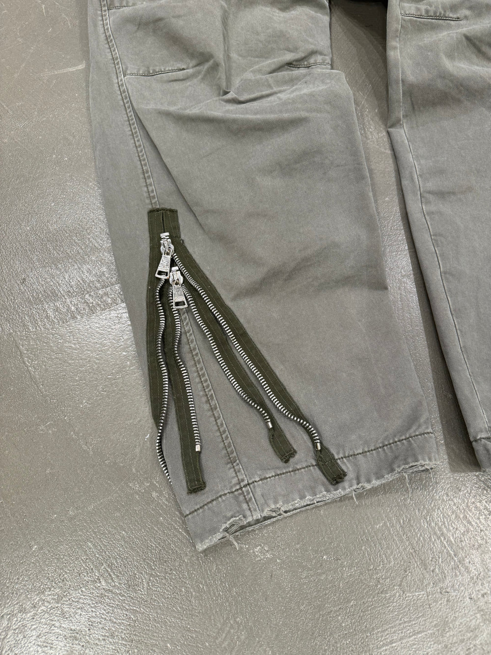 2008 Dolce & Gabbana double ankle zipper cargo pants