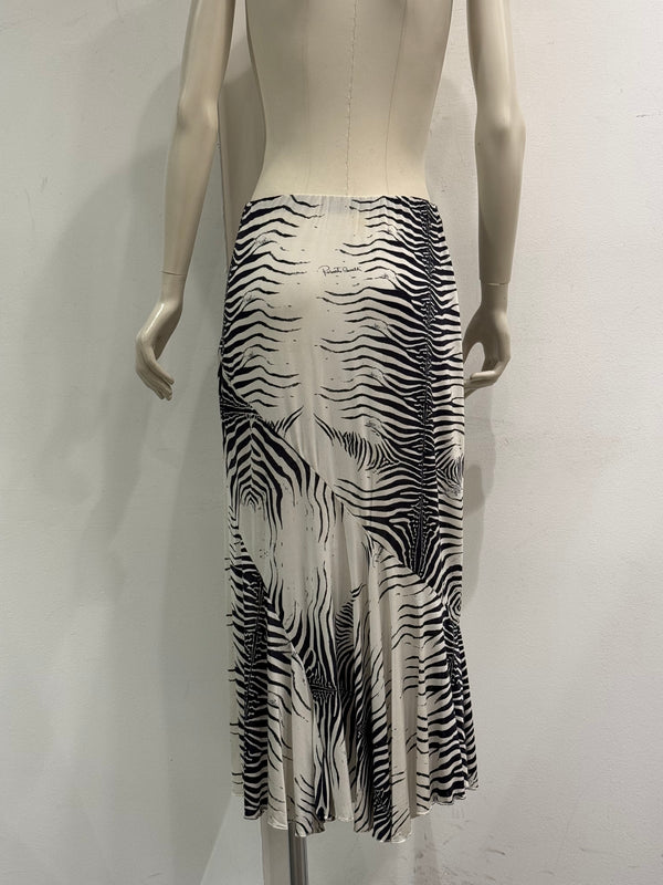 1999 Roberto Cavalli zebra print skirt
