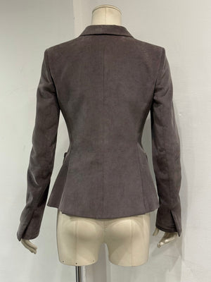 2010 Balenciaga by Nicolas Ghesquière asymmetric double breasted blazer