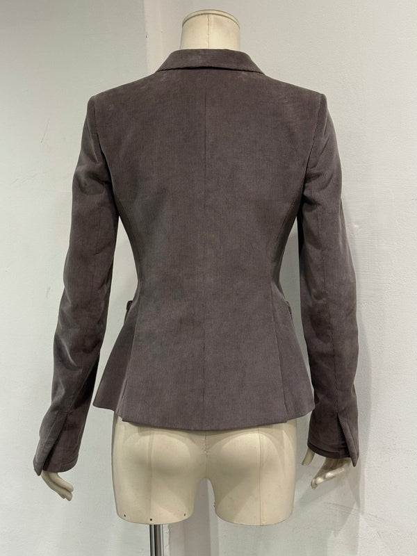 2010 Balenciaga by Nicolas Ghesquière asymmetric double breasted blazer