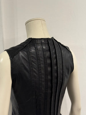 1990s Balenciaga paneled biker leather vest