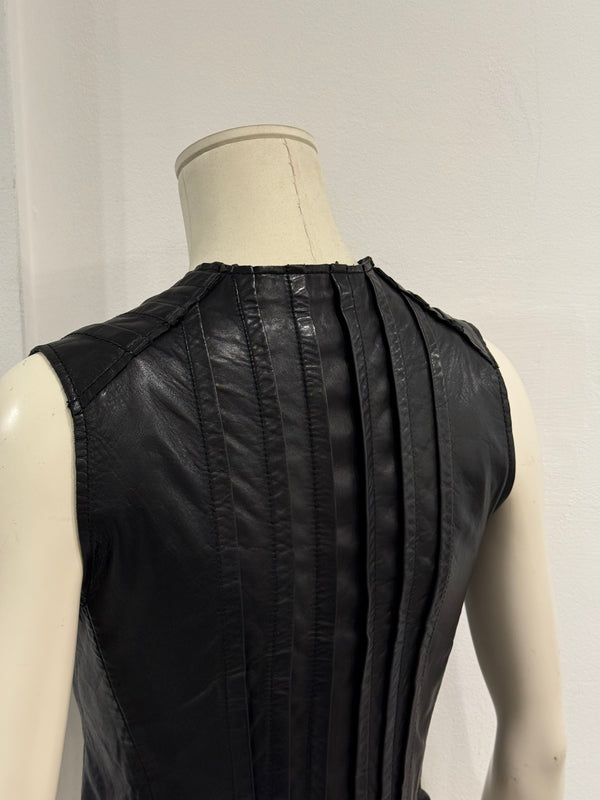 1990s Balenciaga paneled biker leather vest