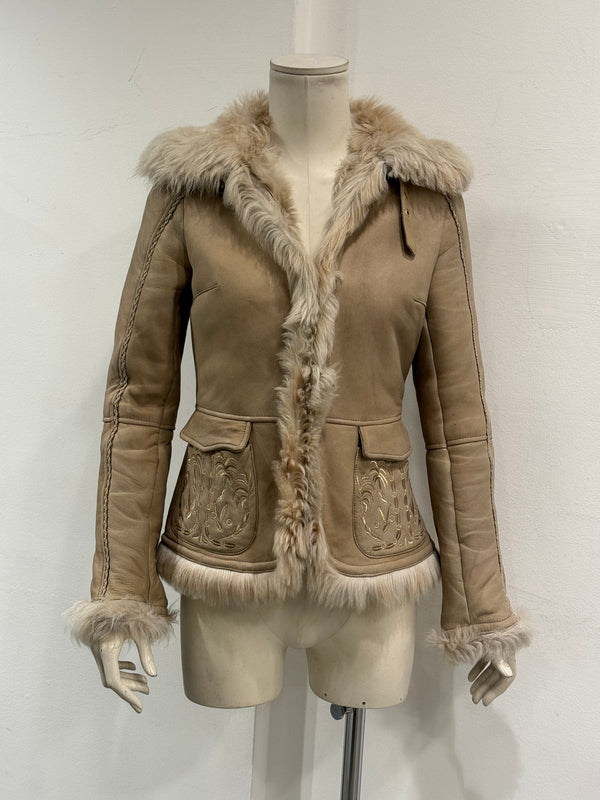 2000s Roberto Cavalli shearling fur jacket