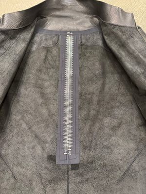 Isaac Sellam artisanal leather jacket with metal spine