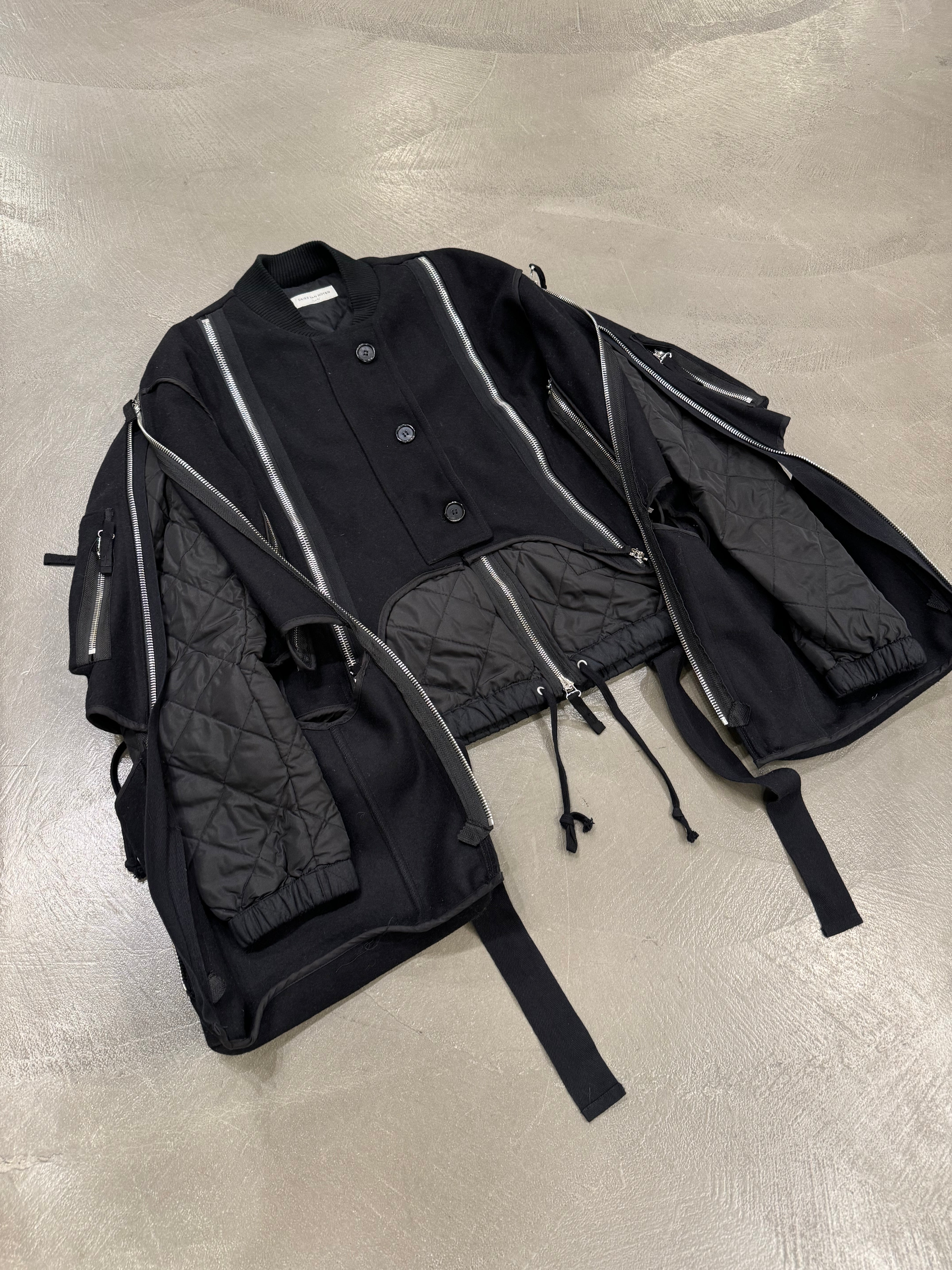 A/W2014 Dries Van Noten backzip double layer bomber jacket