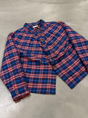 2020 Balenciaga swing flanel checkered jacket