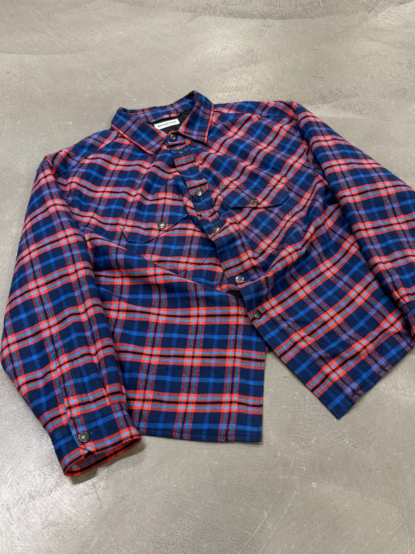 2020 Balenciaga swing flanel checkered jacket