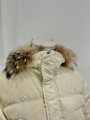 2000s Dsquared2 cropped down jacket with real fur