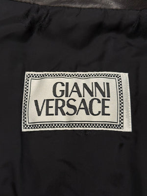 1990s Gianni Versace asymmetric leather biker jacket