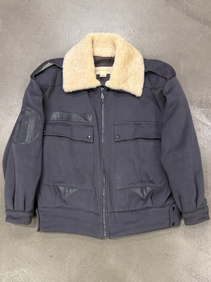 1980s Claude Montana flight avaitor shearling jacket