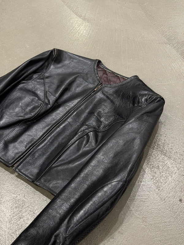 S/S1986 Jean Paul Gaultier cropped leather jacket