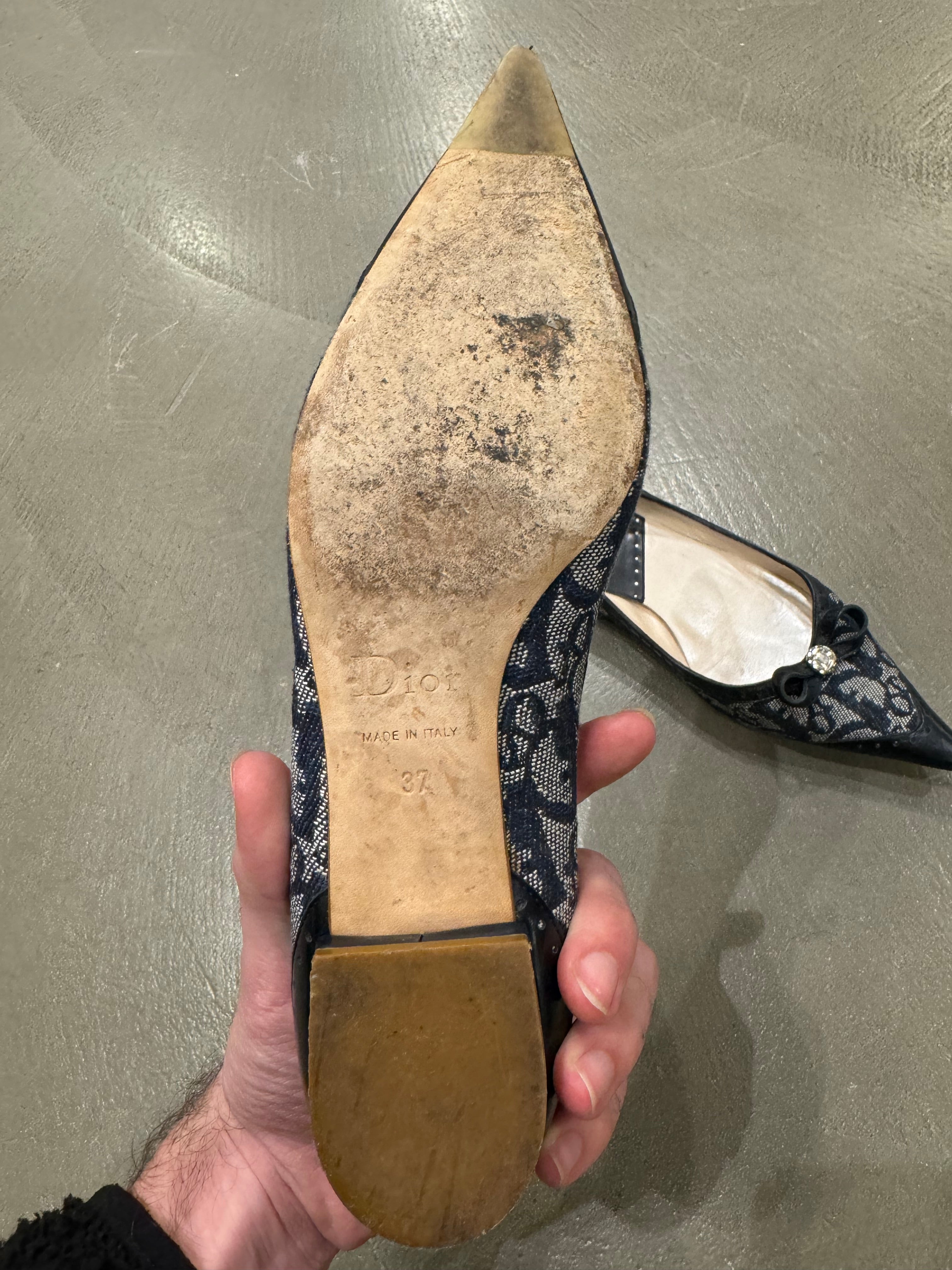 靴 Christian Dior by Galliano Ballet Shoes 2000s Christian Dior by Galliano monogram ballerina