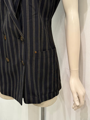 1990s Jean Paul Gaultier pinstripe double-breasted blazer