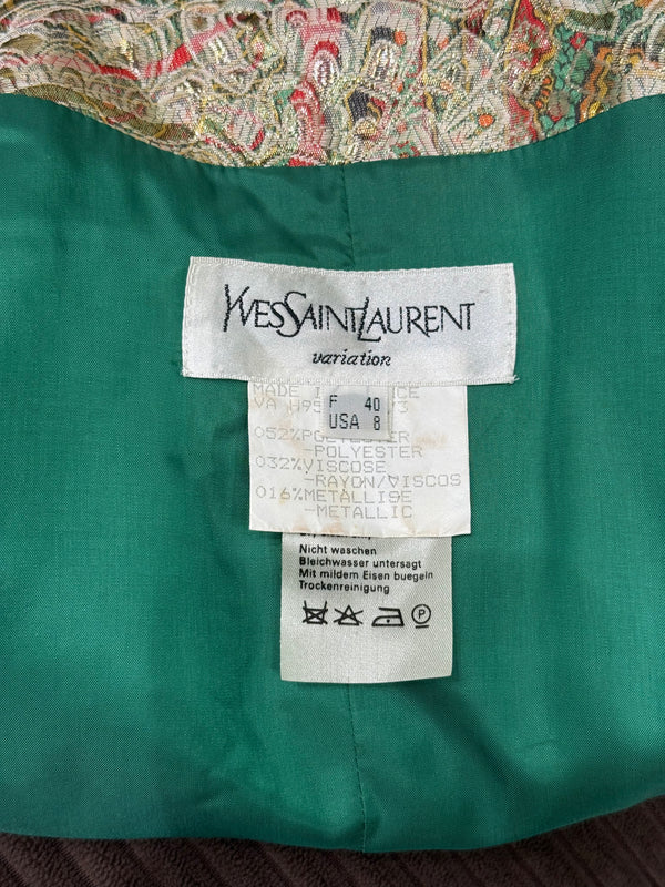 F/W1995 Yves Saint Laurent paisley jacquard jacket