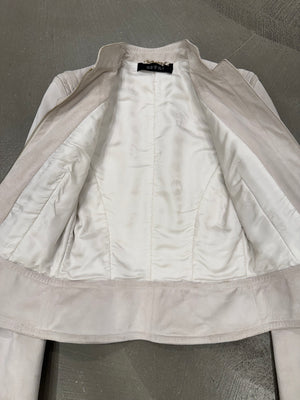 2000s Gucci biker paneled moto leather jacket