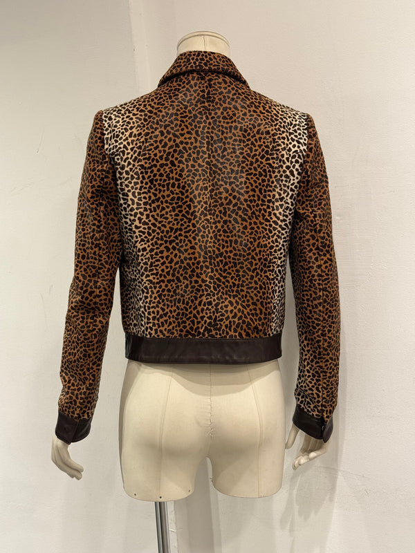 A/W 2010 Gucci by Frida Giannini leopard pony hair leather jacket