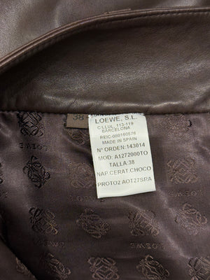 2000s Loewe leather shorts