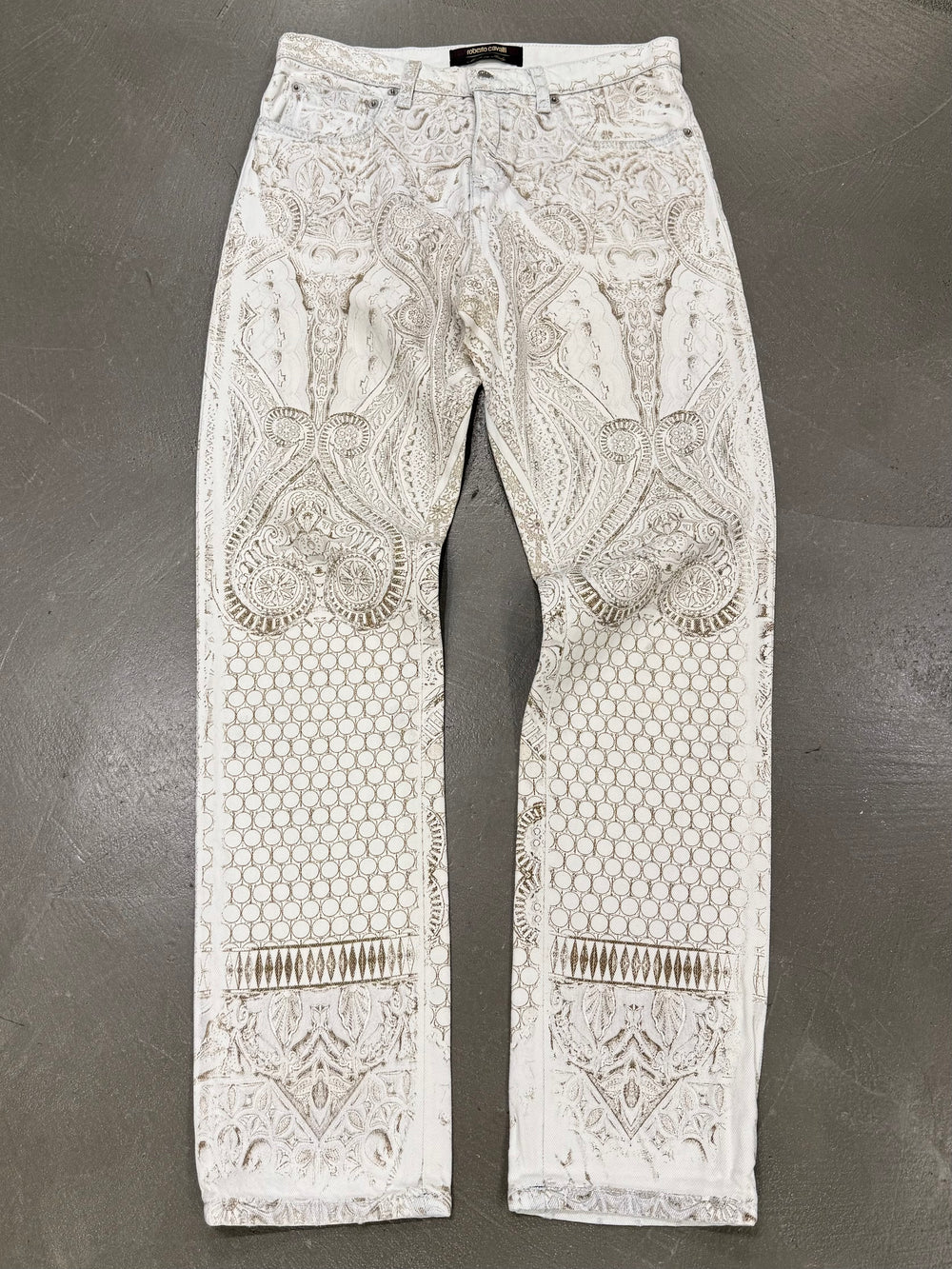 2010s Roberto Cavalli printed jeans