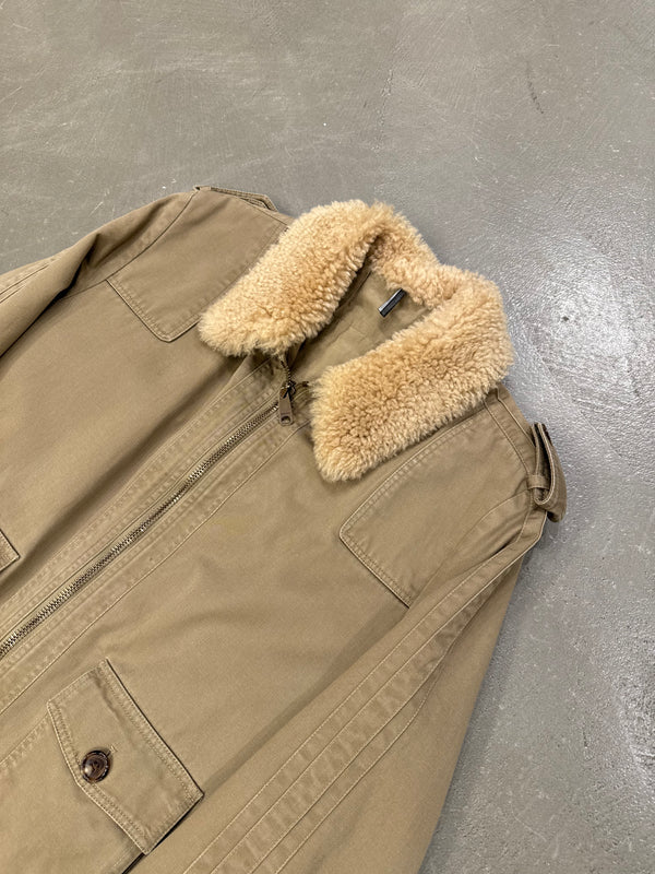 A/W 2005 Dior by Hedi Slimane shearling military jacket