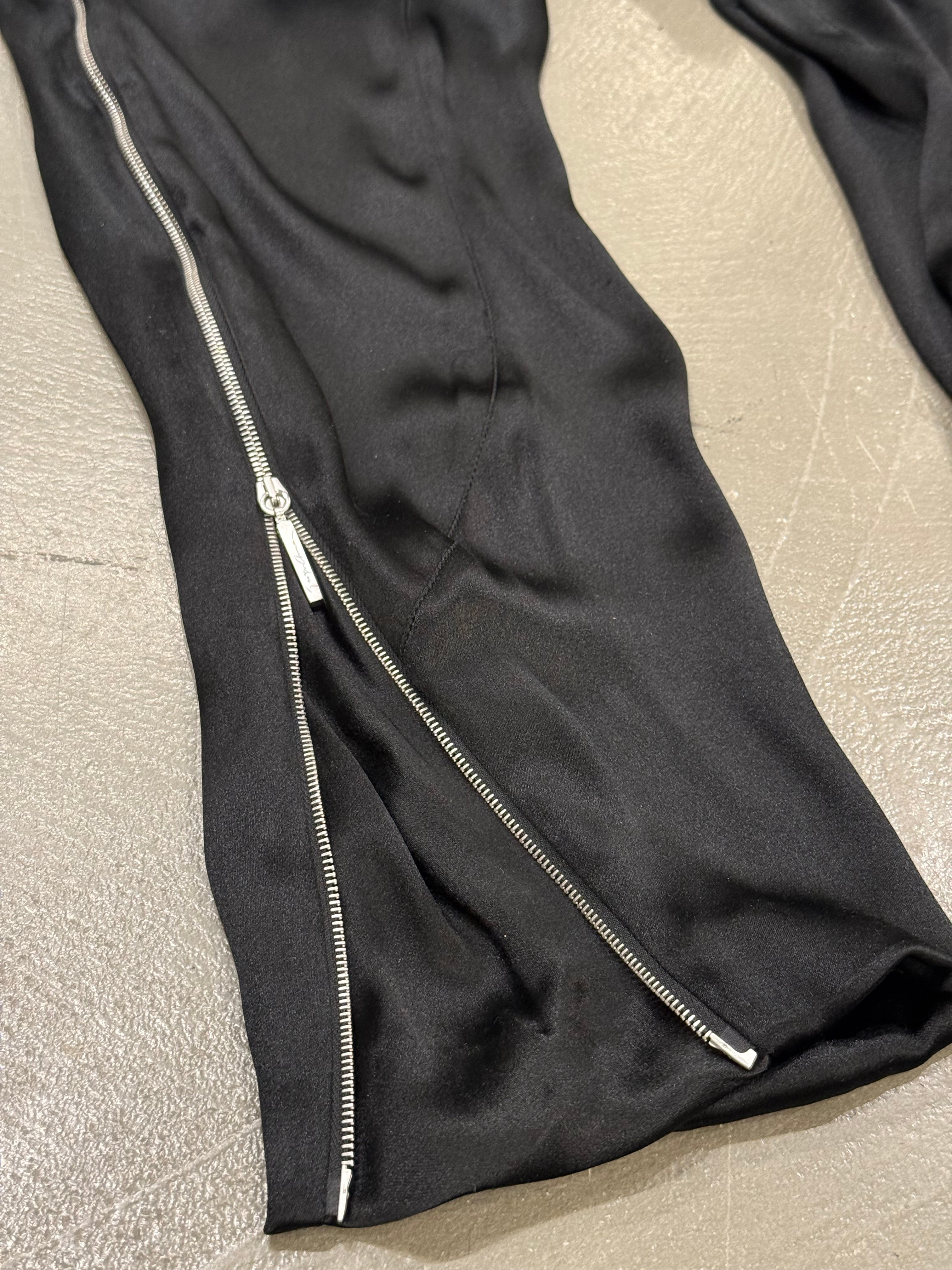 2000s Giorgio Armani full zip silk pants