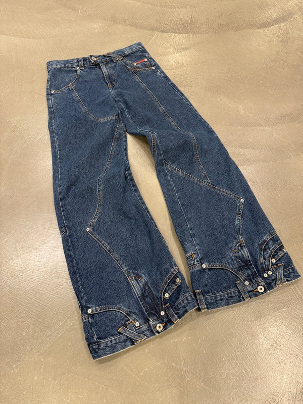 A/W2003 Dolce & Gabbana upside down waisted leg jeans