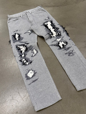 2000s Issey Miyake A-POC distressed pants