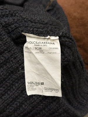 A/W2003 Dolce & Gabbana double zipper ribbed knit