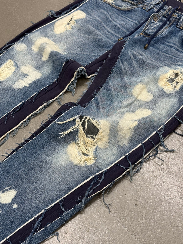 2000s Dolce & Gabbana hybrid denim sweatpants