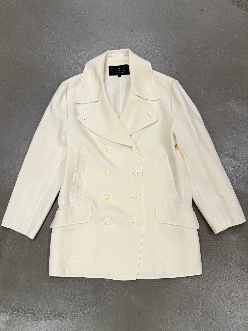 1996 Gucci by Tom Ford caban linen coat