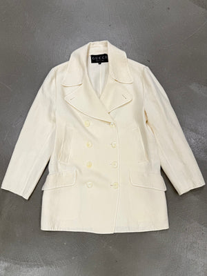1996 Gucci by Tom Ford caban linen coat