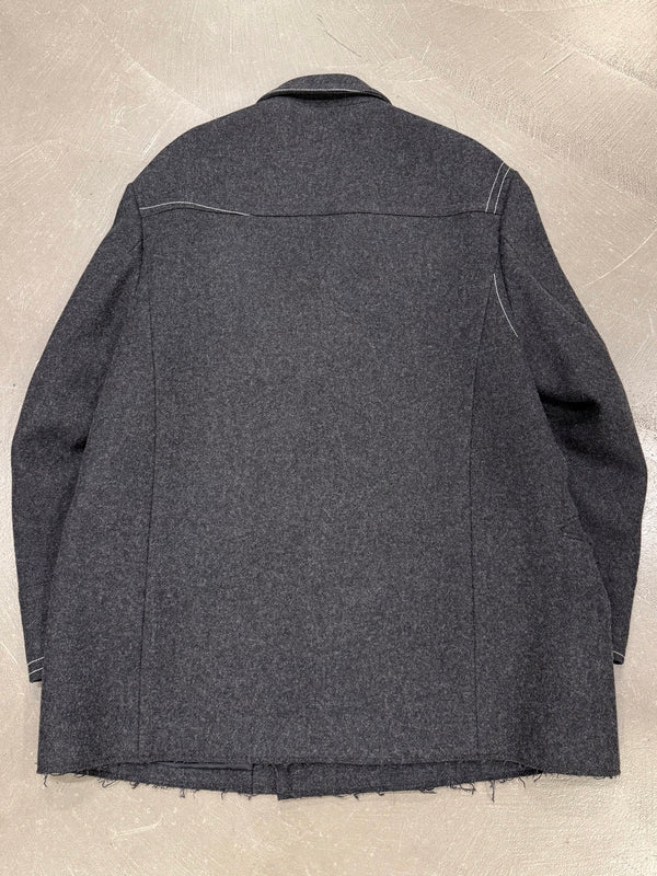 2017 Maison Margiela asymmetric double breasted coat