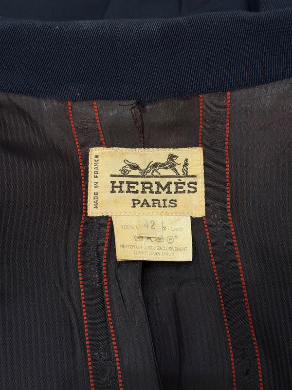 1990s Hermes wool tailored blazer