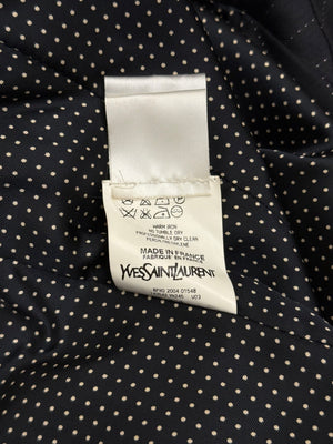 2004 Yves Saint Laurent pinstripe double breasted cropped blazer