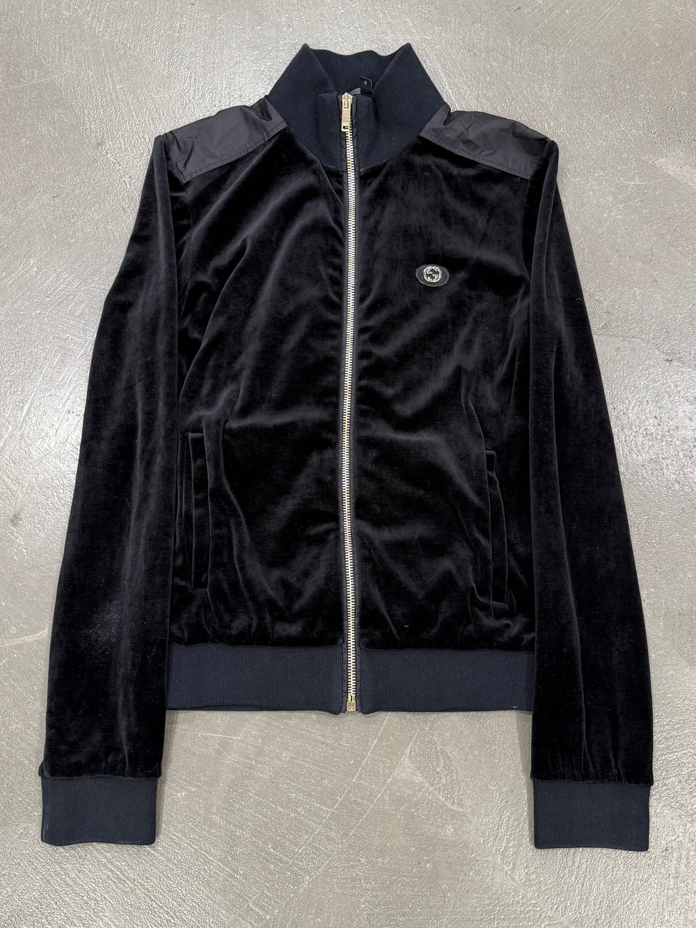 2010s Gucci velvet fleece jacket
