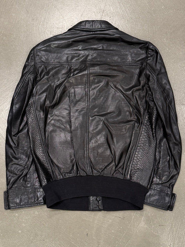 2000s Yves Saint Laurent by Tom Ford python bomber jacket