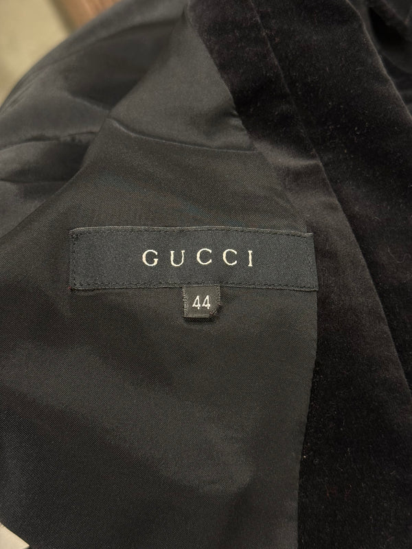 2004 Gucci wrap sleeve tailored velvet blazer jacket
