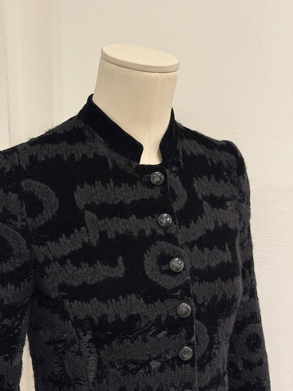 2015 Emporio Armani velvet jacquard jacket