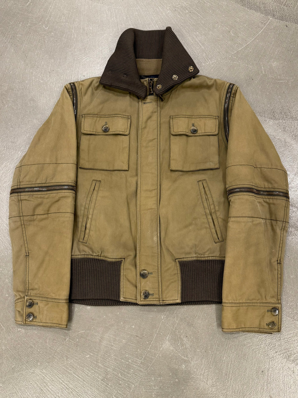 A/W2003 Dolce & Gabbana runway bomber jacket with multi pocket construction